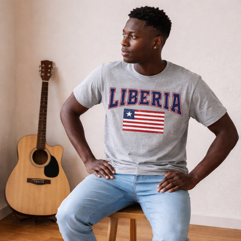 Liberia Flag T-Shirt – African Heritage Tee | Unisex Streetwear | Cultural Pride Shirt