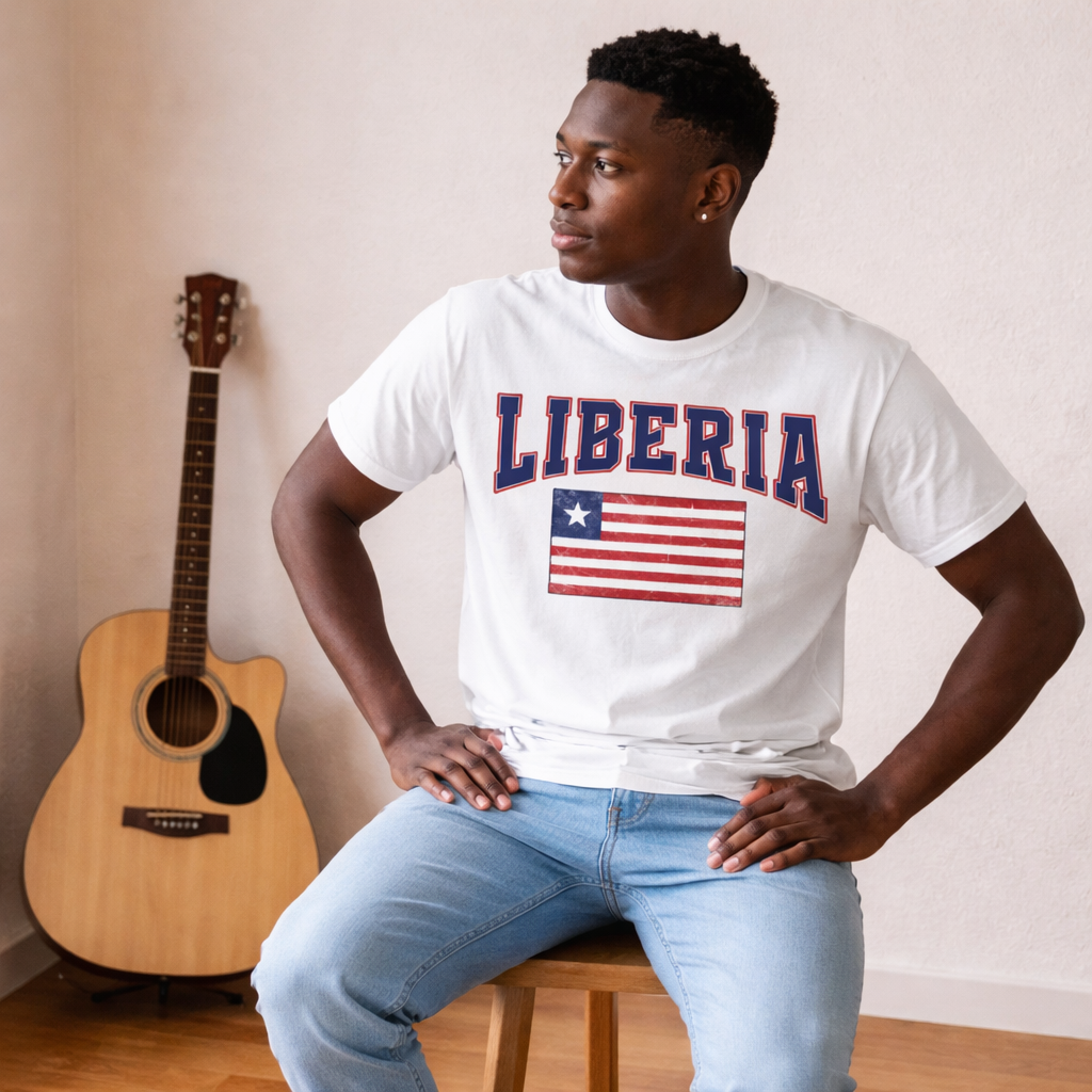 Liberia Flag T-Shirt – African Heritage Tee | Unisex Streetwear | Cultural Pride Shirt