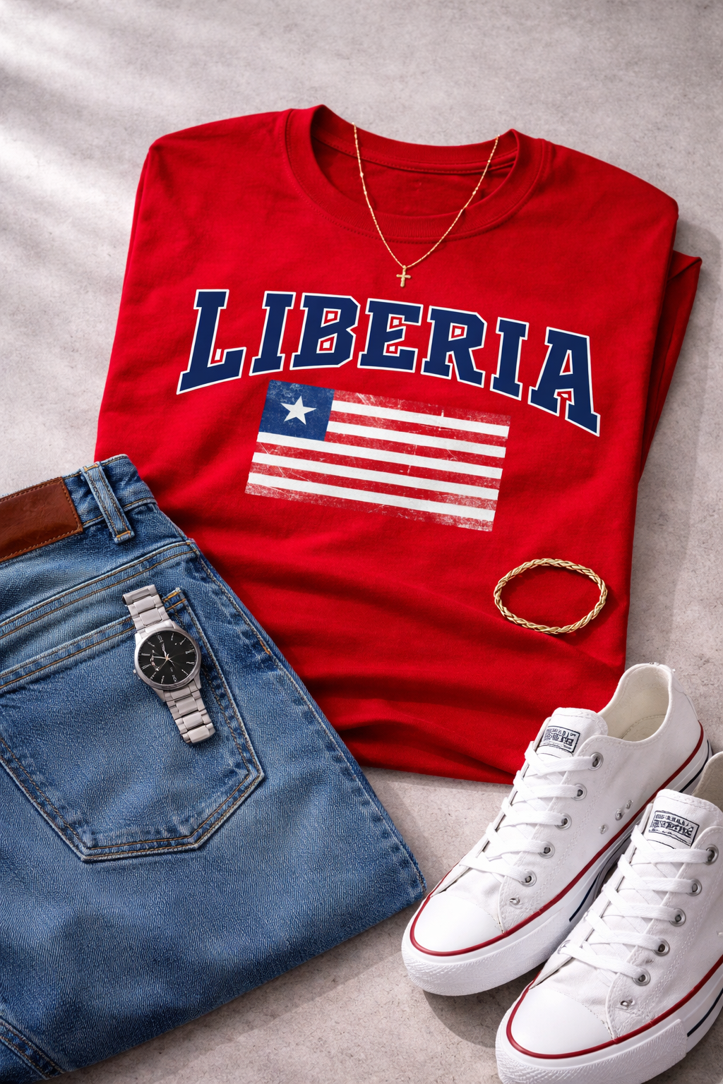 Liberia Flag T-Shirt – African Heritage Tee | Unisex Streetwear | Cultural Pride Shirt