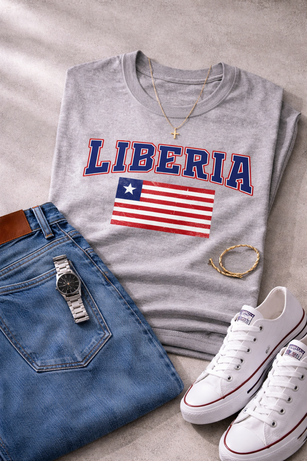 Liberia Flag T-Shirt – African Heritage Tee | Unisex Streetwear | Cultural Pride Shirt