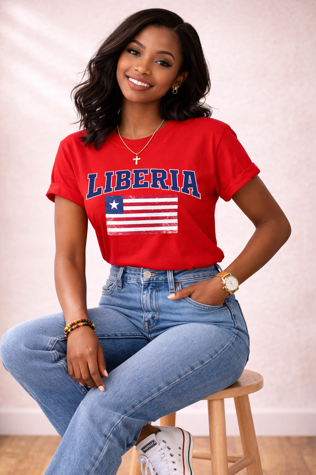 Liberia Flag T-Shirt – African Heritage Tee | Unisex Streetwear | Cultural Pride Shirt