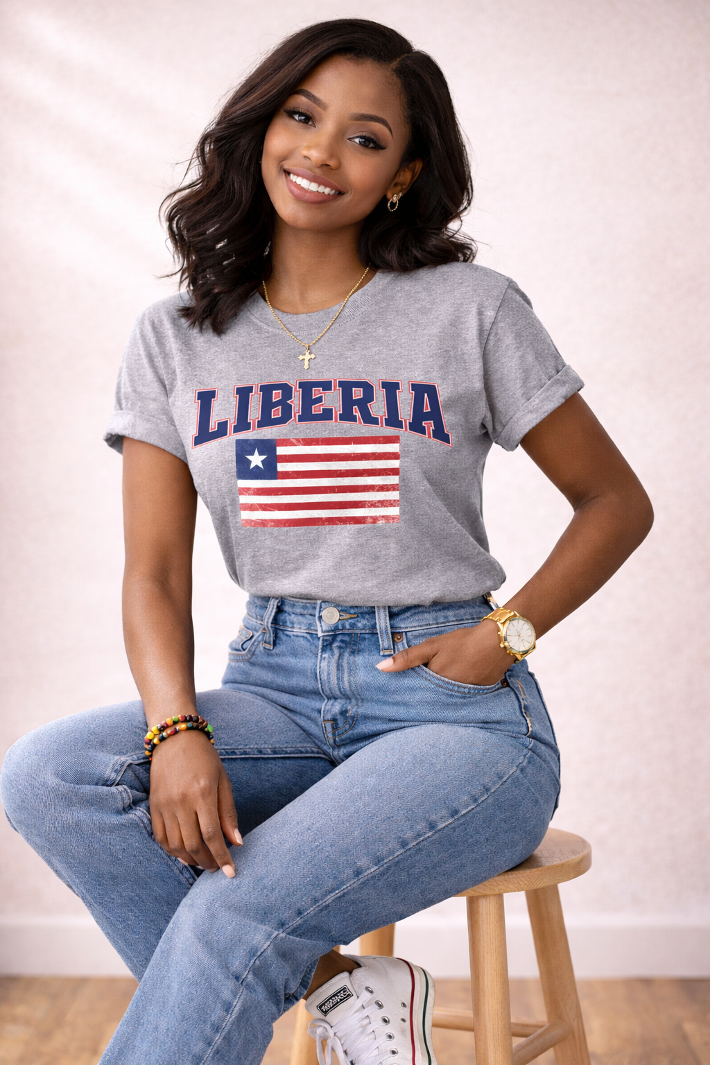 Liberia Flag T-Shirt – African Heritage Tee | Unisex Streetwear | Cultural Pride Shirt