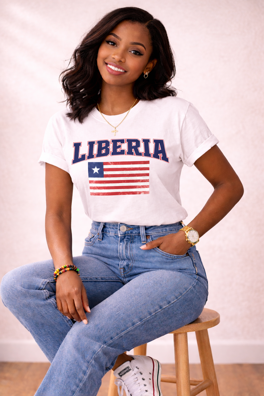Liberia Flag T-Shirt – African Heritage Tee | Unisex Streetwear | Cultural Pride Shirt