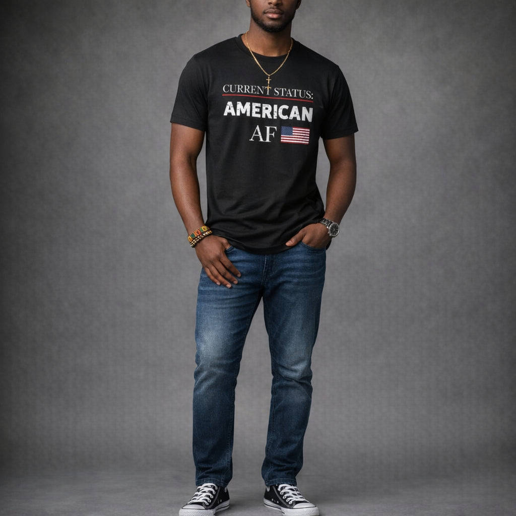 Current Status American AF Patriotic Graphic Tee