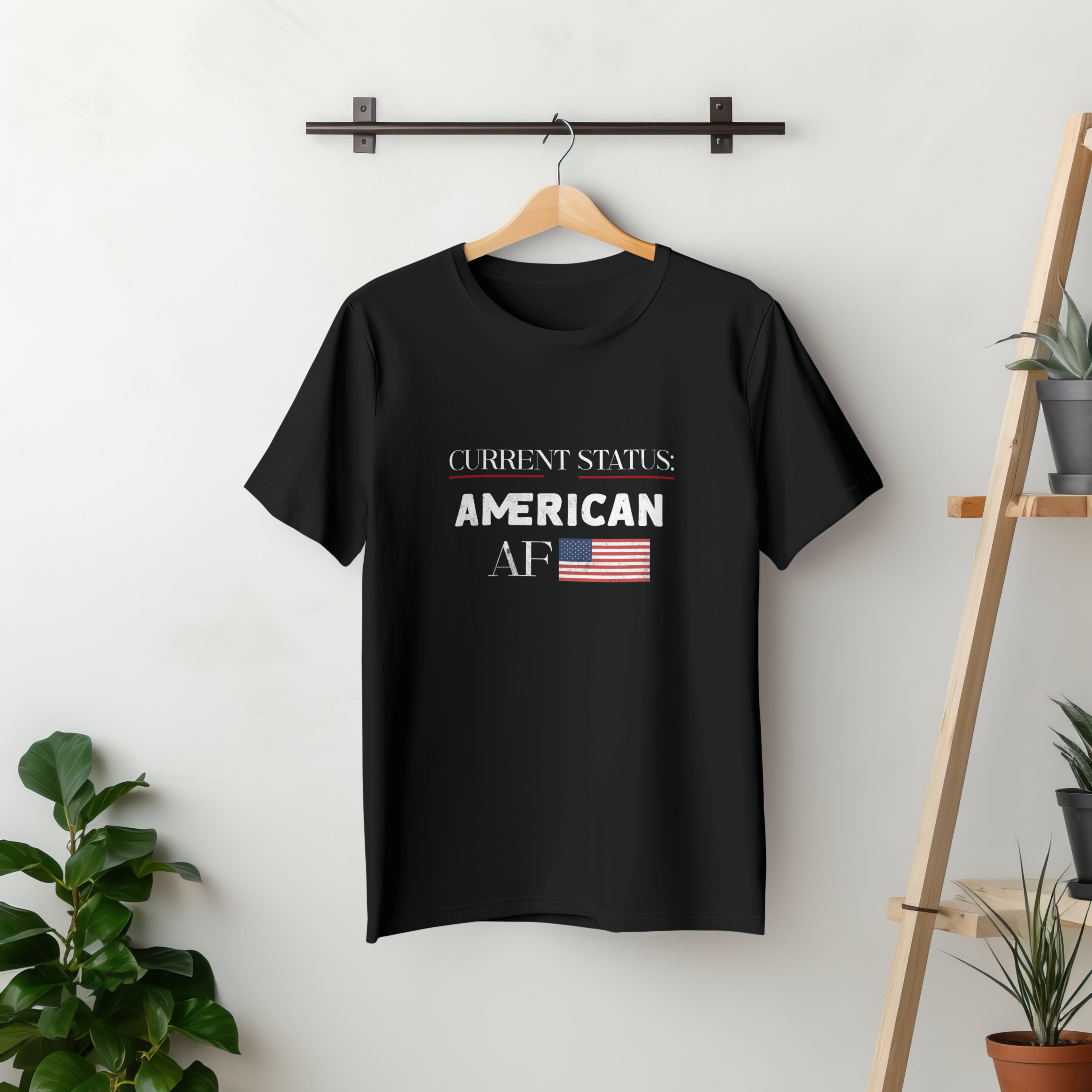 Current Status American AF Patriotic Graphic Tee