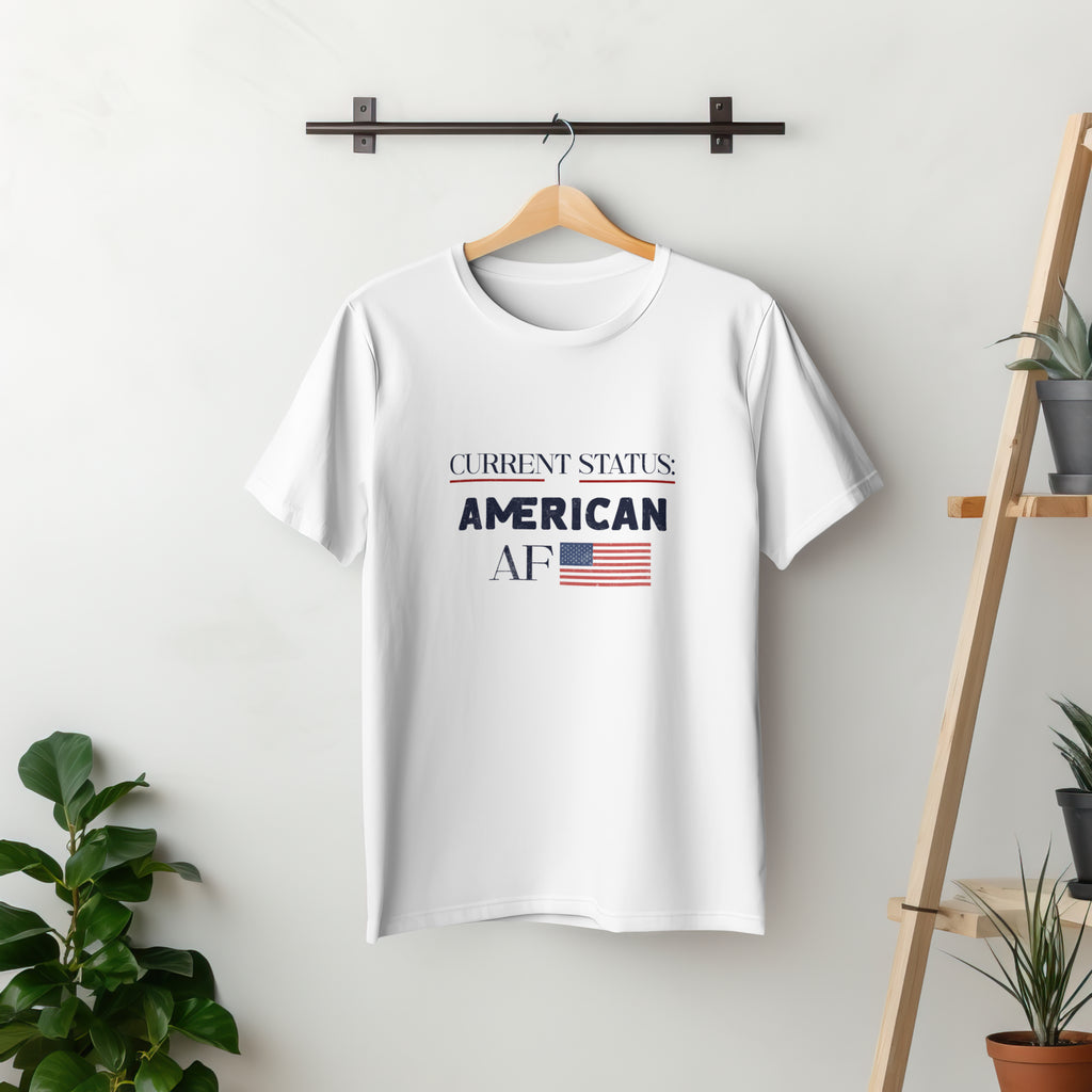 Current Status American AF Patriotic Graphic Tee