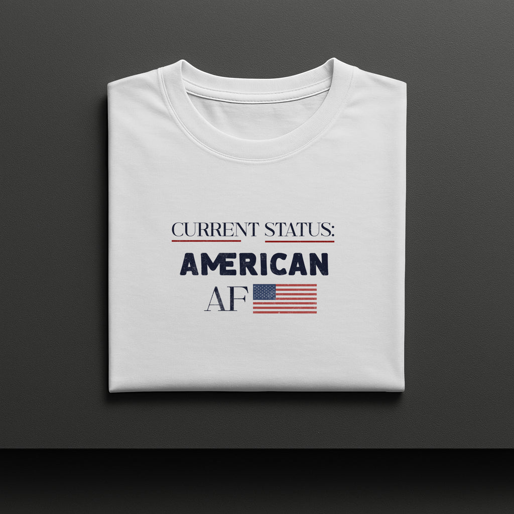 Current Status American AF Patriotic Graphic Tee