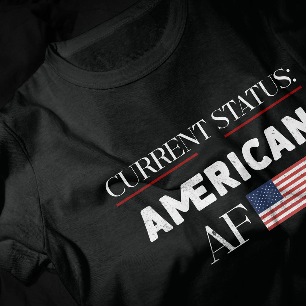 Current Status American AF Patriotic Graphic Tee