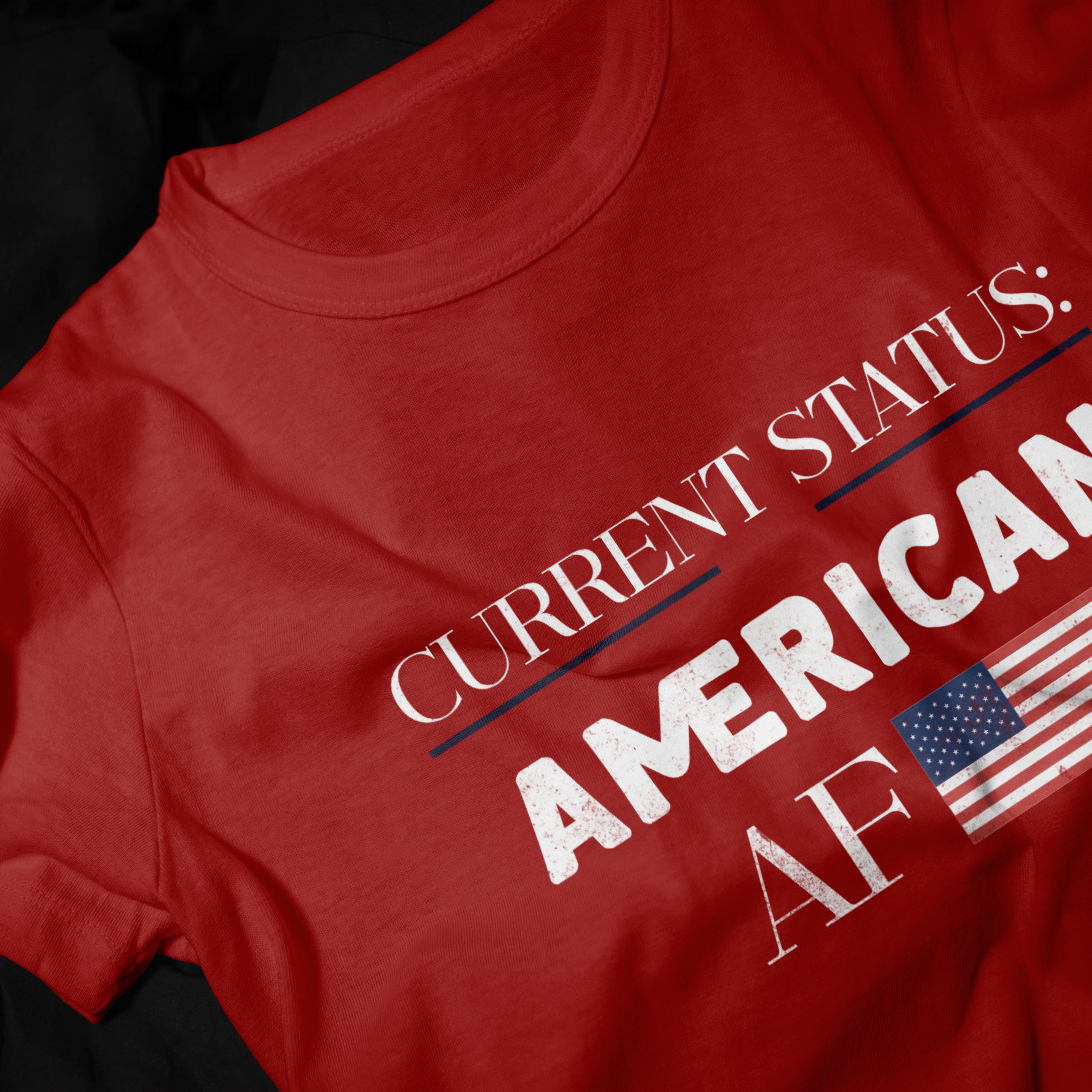 Current Status American AF Patriotic Graphic Tee
