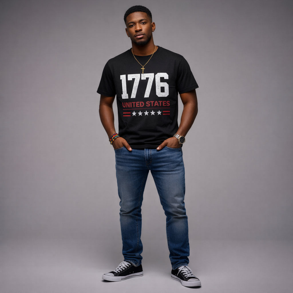 1776 United States Red White Blue Graphic Shirt