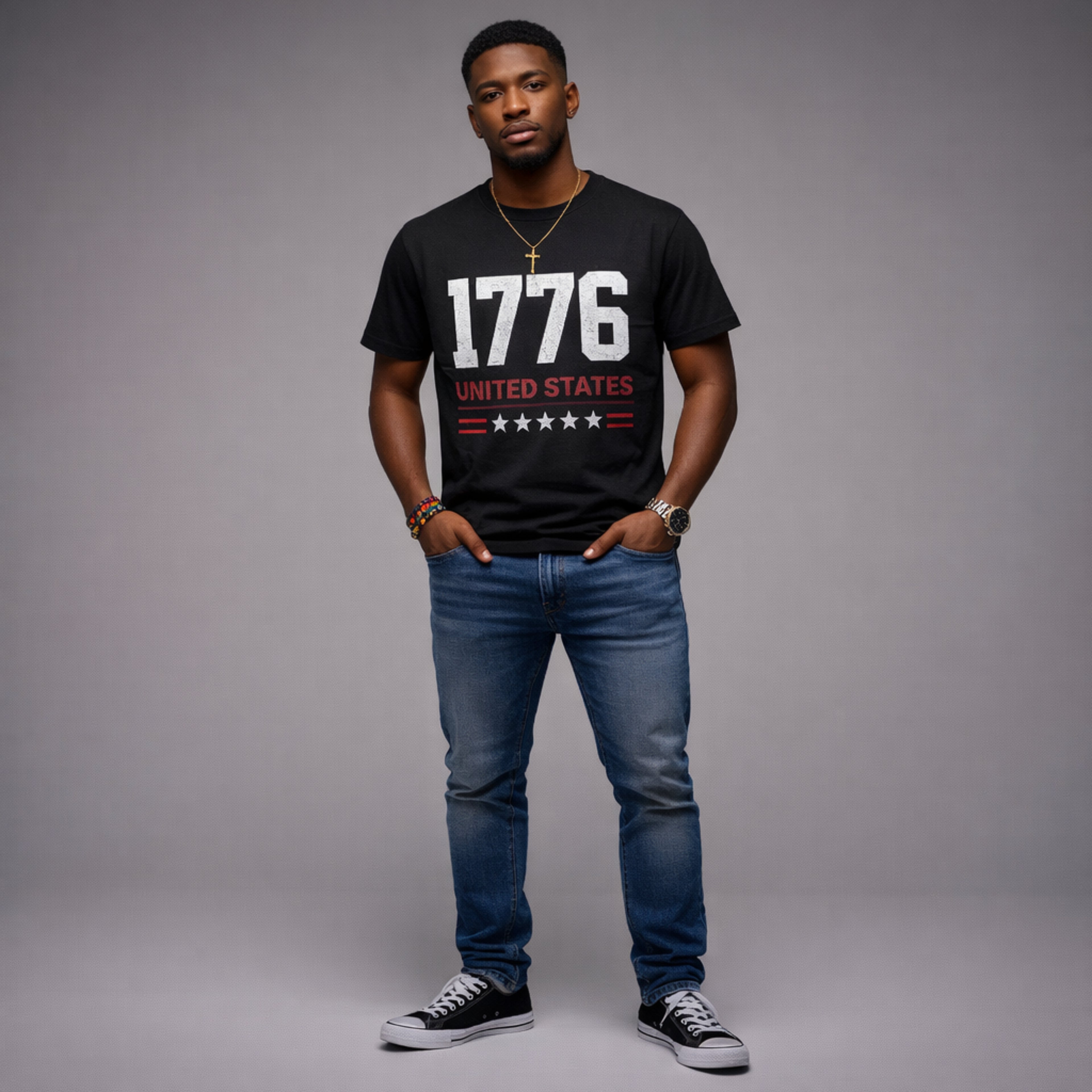 1776 United States Red White Blue Graphic Shirt