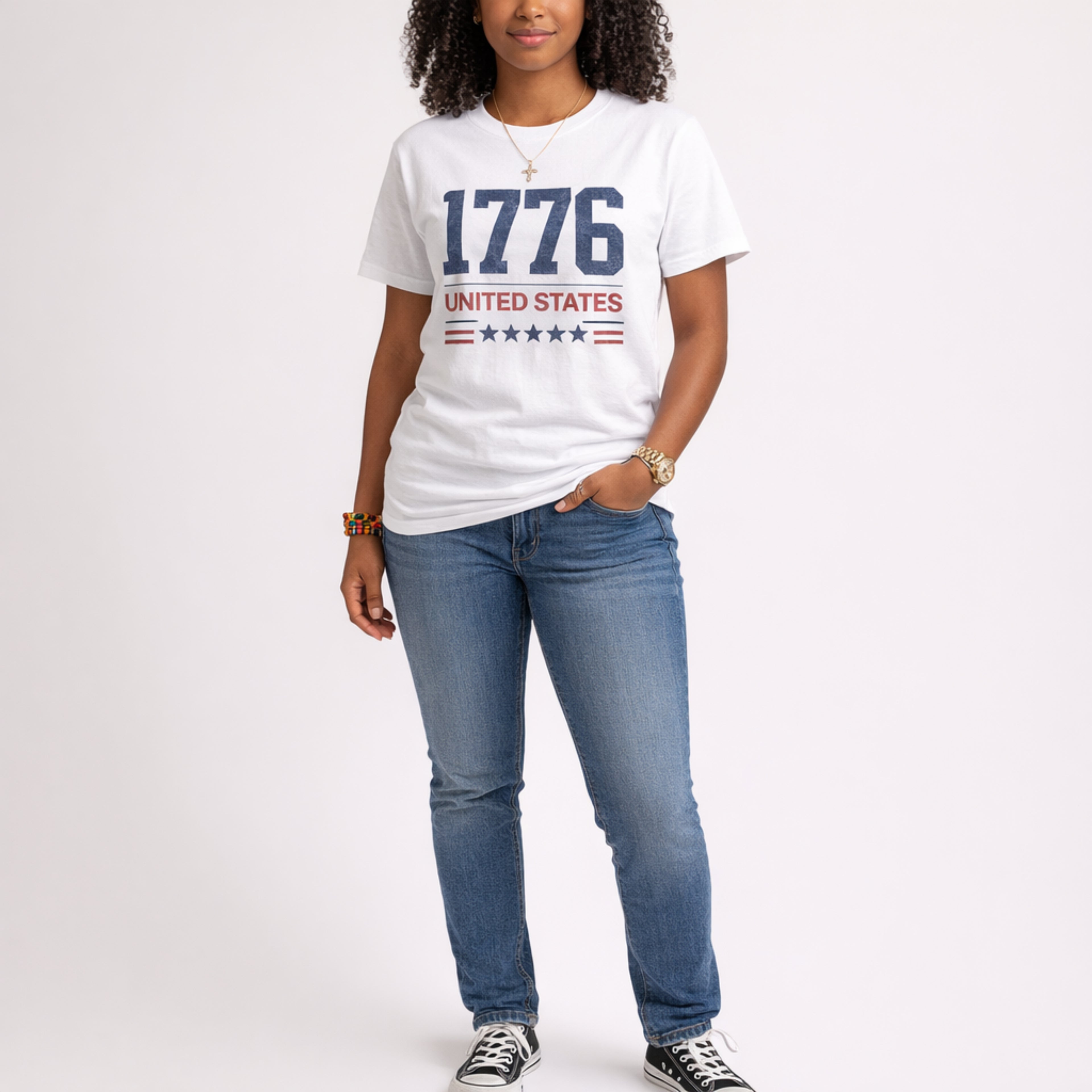 1776 United States Red White Blue Graphic Shirt