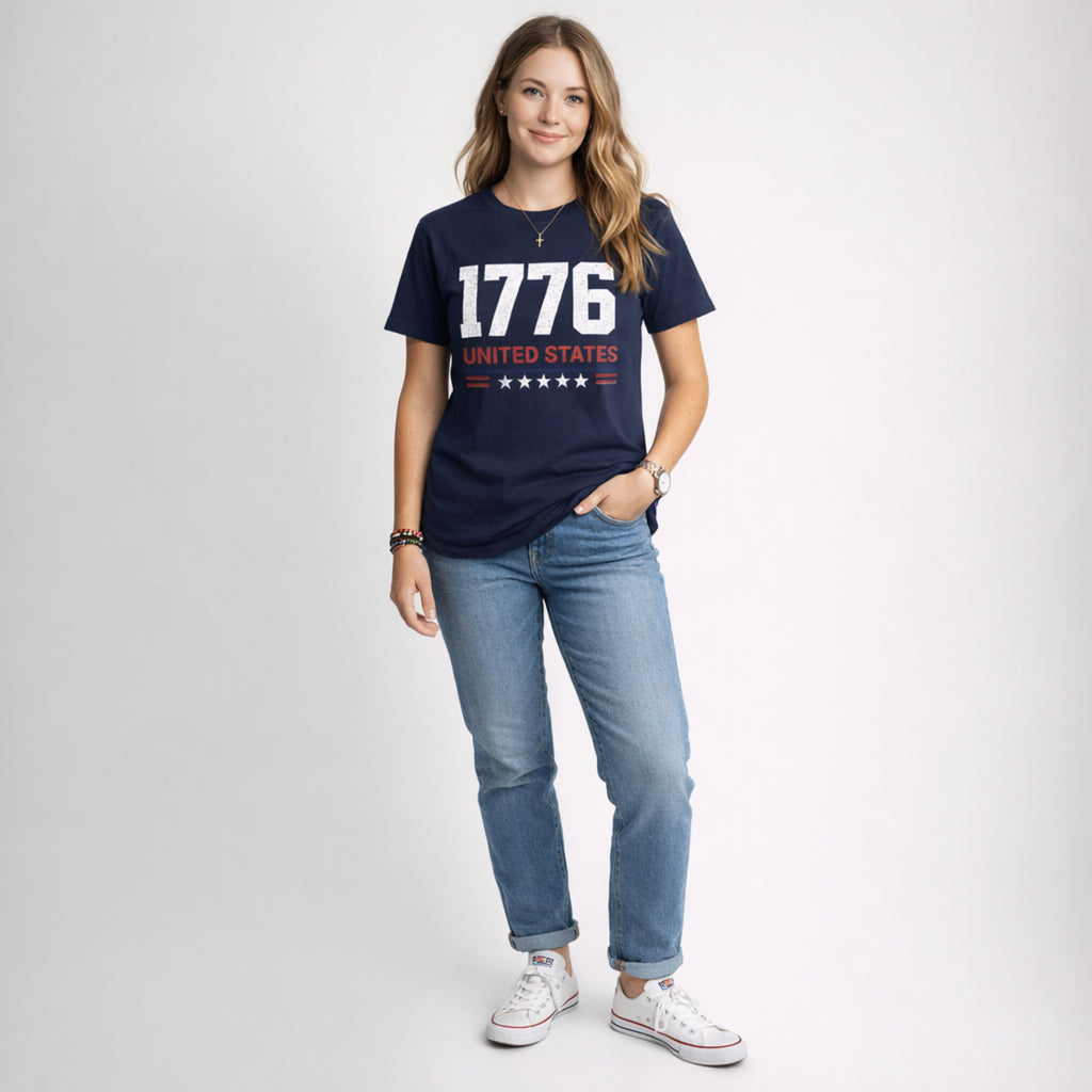 1776 United States Red White Blue Graphic Shirt