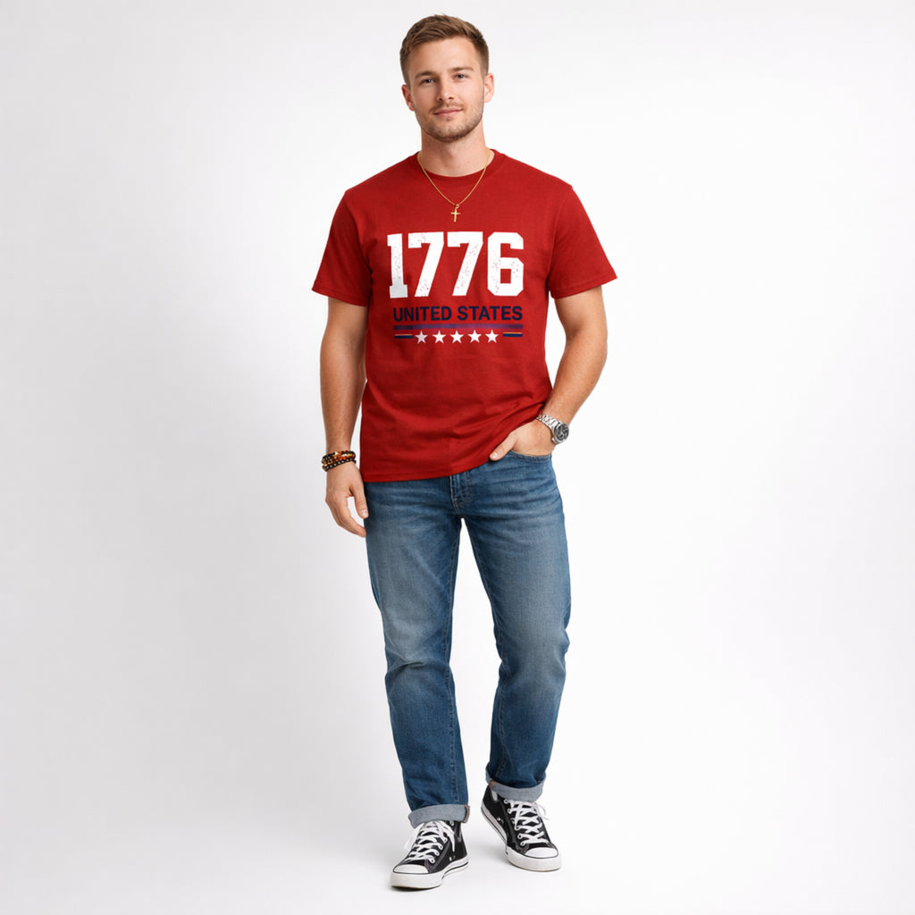 1776 United States Red White Blue Graphic Shirt