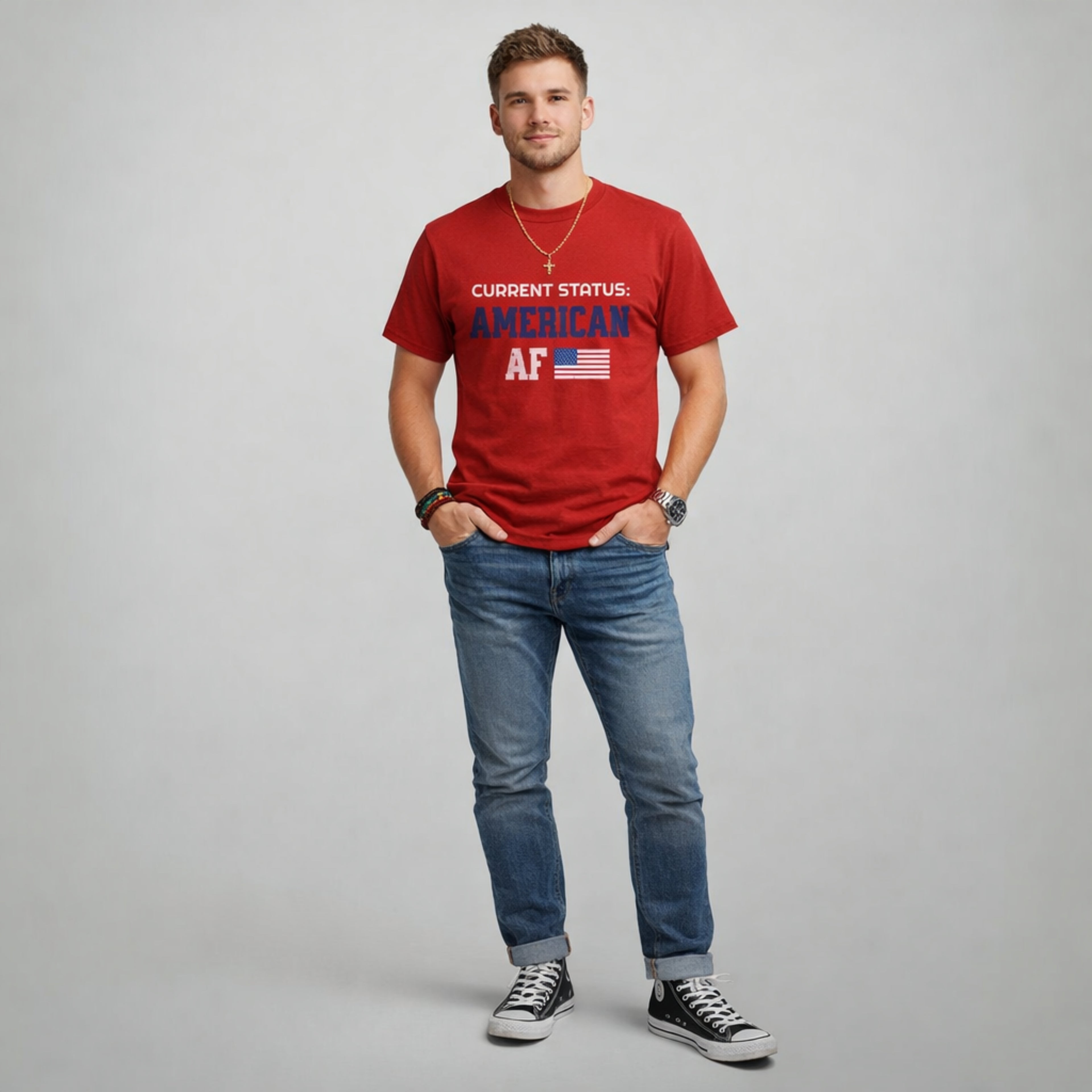 Bold Patriotic American AF Shirt