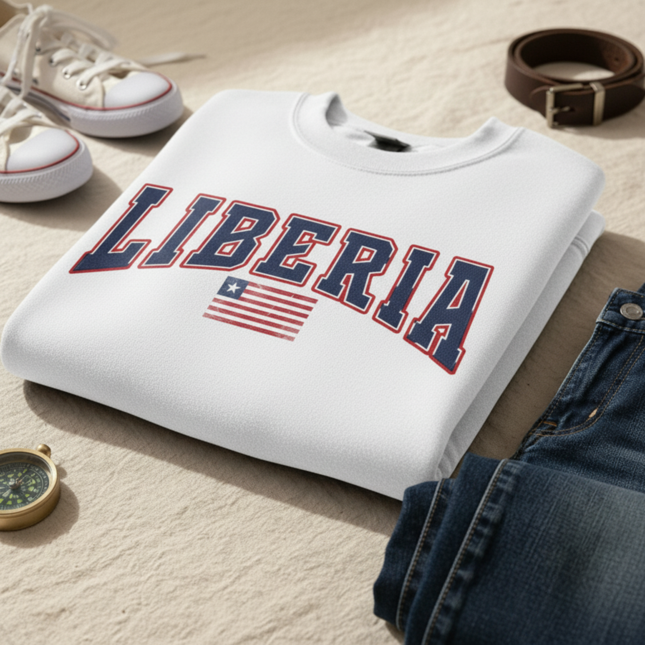 Liberia Heritage Sweatshirt – Vintage Flag Crewneck | Unisex Streetwear