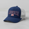Liberia Flag Trucker Hat – Patriotic Mesh Snapback Cap