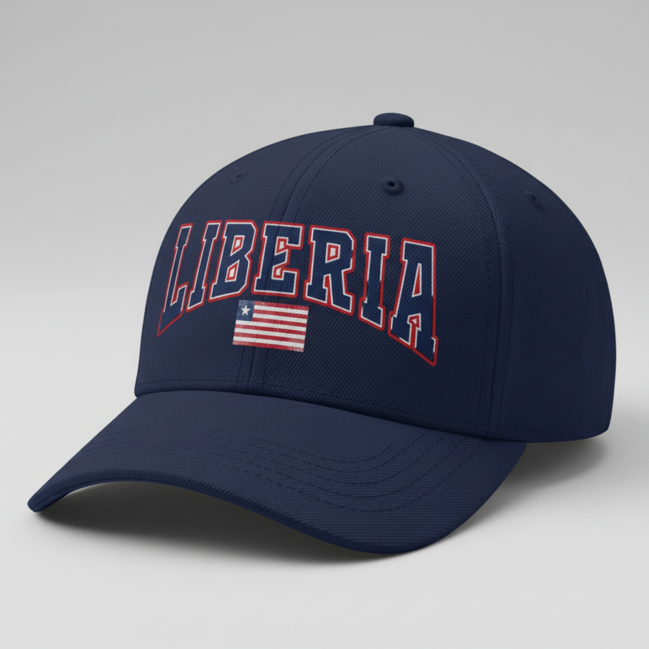 Liberia White Baseball Cap