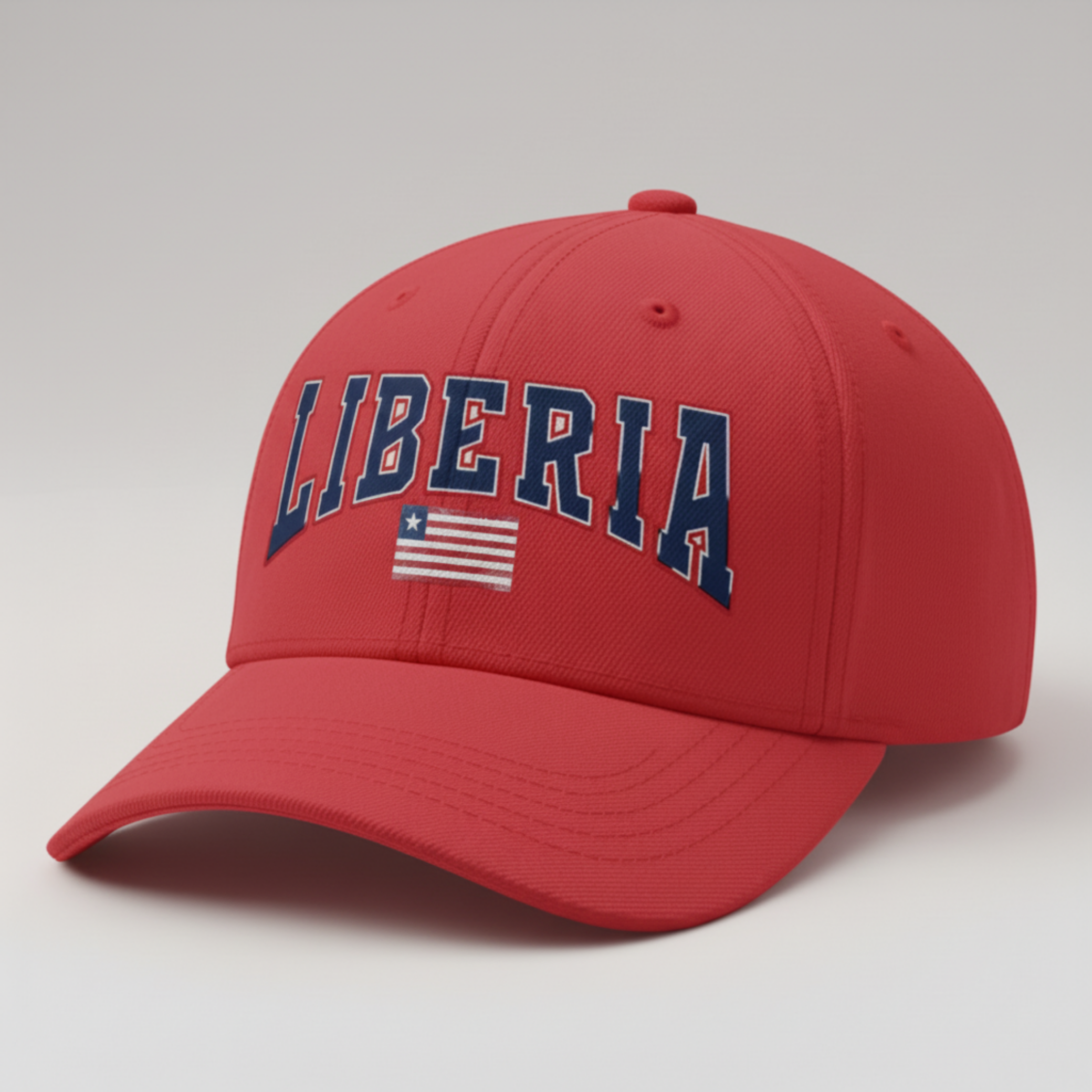 Liberia White Baseball Cap