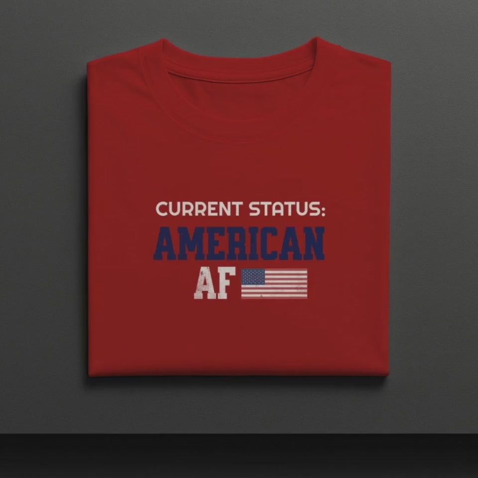 Current Status American AF Patriotic Graphic Tee