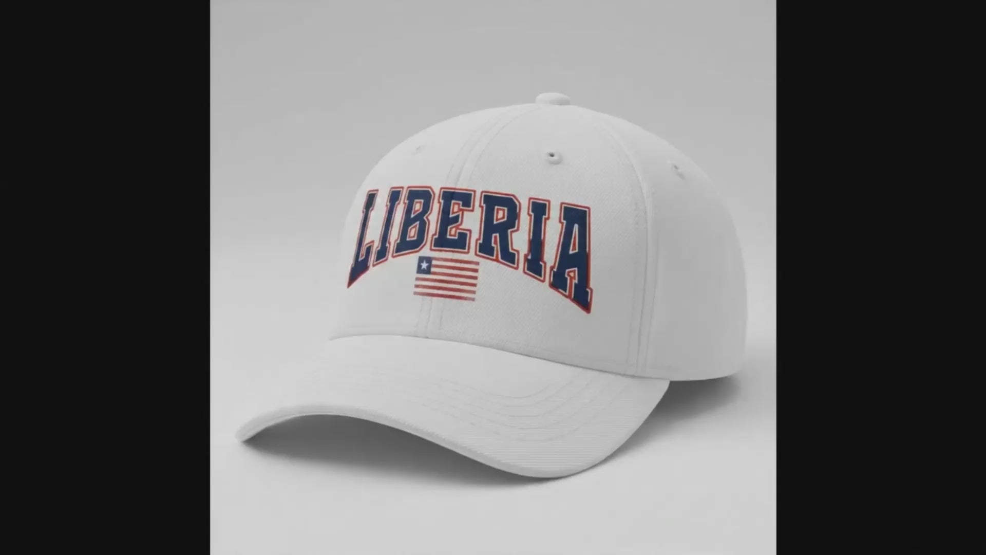 Liberia White Baseball Cap