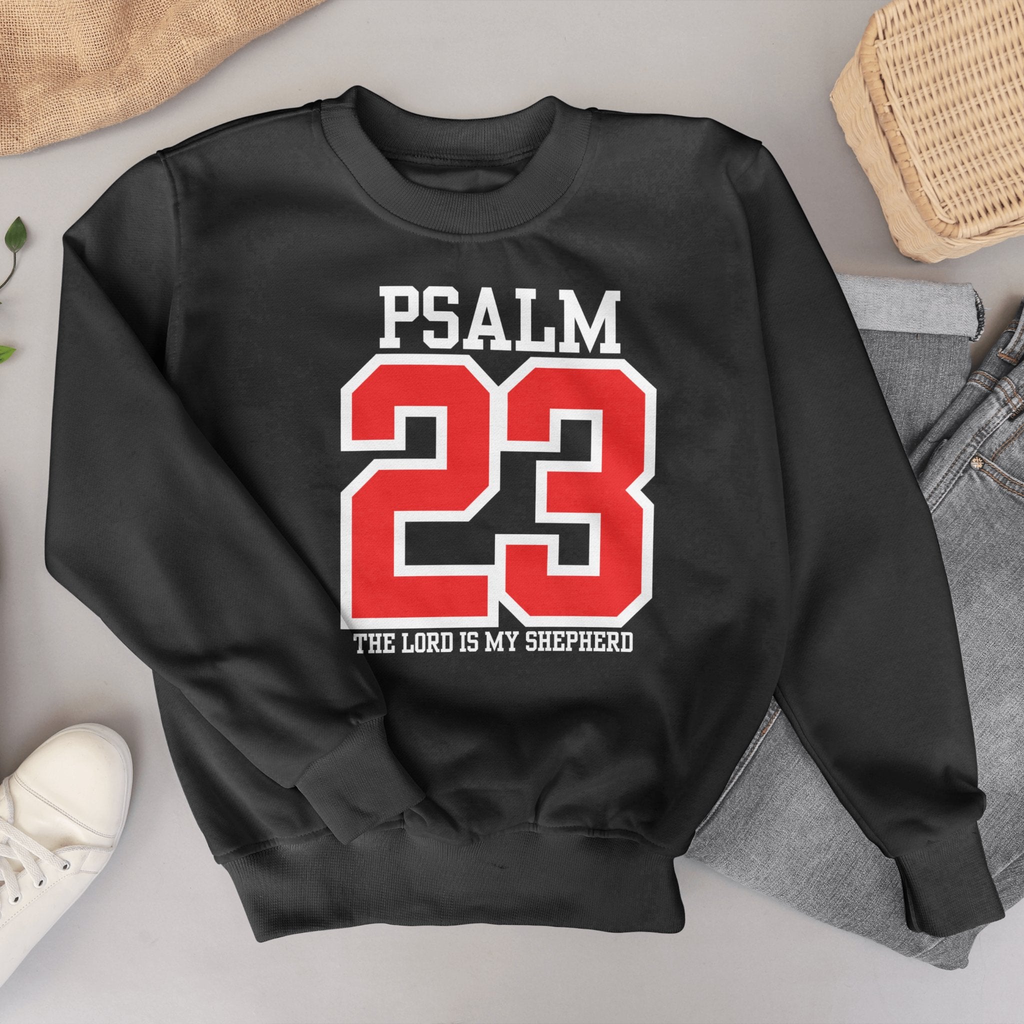 Psalm 23 Varsity Faith Crewneck Sweatshirt
