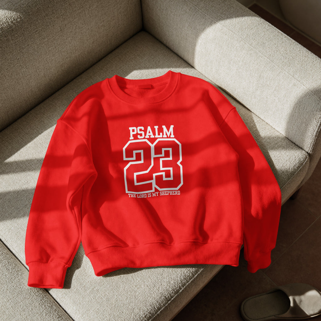 Psalm 23 Varsity Faith Crewneck Sweatshirt